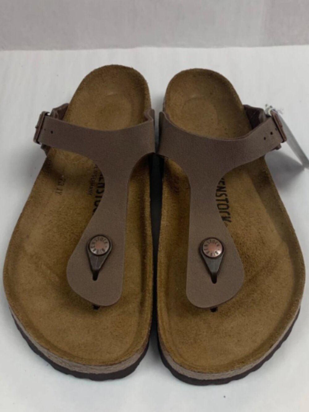 Birkenstock Gizeh Mocha Birkibuc Regular Width Sandals